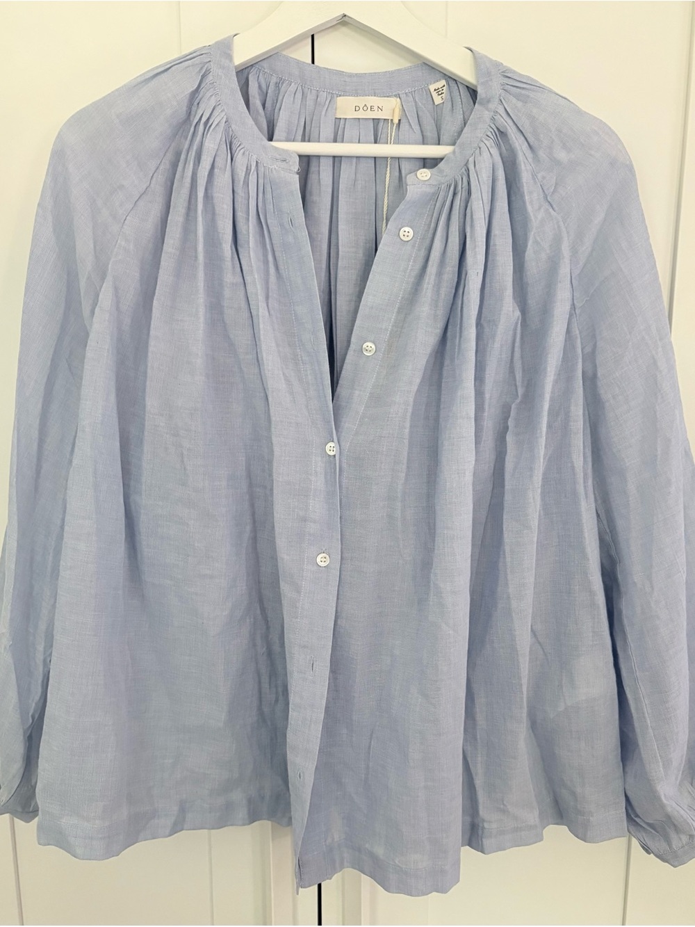 DÔEN Jonie top in Harbor Blue size S. New with tags! - Picture 2 of 7